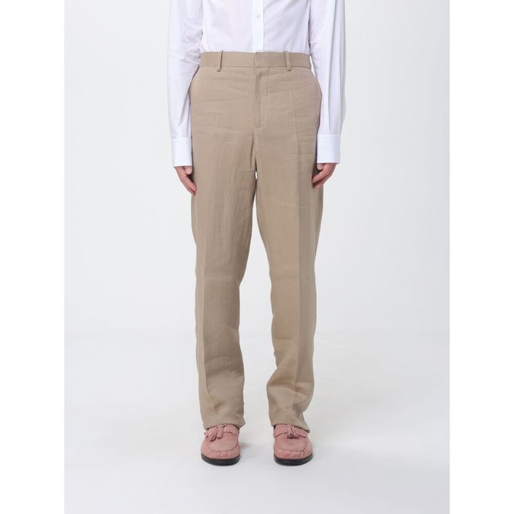 Agnona Men Linen Blend Tailored Trousers Agnona